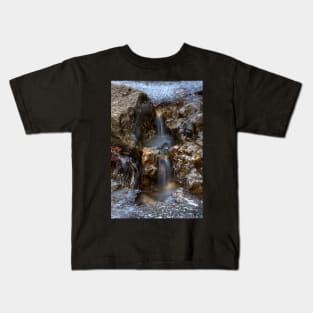 Mountain river on wintertime Kids T-Shirt